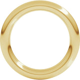 14K Yellow Gold 3 mm Comfort-Fit Full Round Band Size 4.5