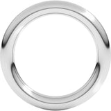 14K White Gold 3 mm Comfort-Fit Full Round Band Size 4.5