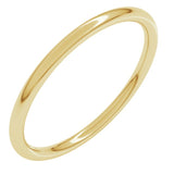 14K Yellow Gold 1.5 mm Comfort-Fit Full Round Band Size 8.5