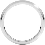 Platinum 2 mm Comfort-Fit Half Round Band Size 7