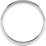 Platinum 5 mm Stepped-Edge Flat Band Size 9