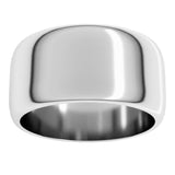 10K White Gold 10 mm Half Round Band Size 11