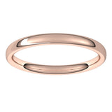 14K Rose Gold 2.5 mm Comfort-Fit European-Style Band Size 7