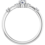 14K White Gold 3/8 CTW Lab-Grown Diamond Halo-Style Ring
