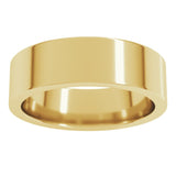 14K Yellow Gold 6 mm Comfort-Fit Flat Band Size 11