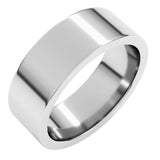 14K White Gold 7 mm Comfort-Fit Flat Band Size 9.5