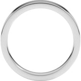 Platinum 4 mm Comfort-Fit Flat Band Size 6