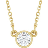 14K Yellow Gold 1/4 CT Lab-Grown Diamond Solitaire 18
