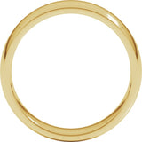 18K Yellow Gold 6 mm Lightweight Comfort-Fit Half Round Band Size 8.5