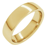 14K Yellow Gold 5.5 mm Comfort-Fit European-Style Band Size 14.5
