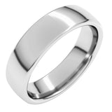 14K White Gold 5.5 mm Comfort-Fit European-Style Band Size 6