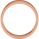 14K Rose Gold 6 mm Flat Band Size 7