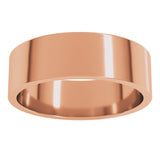 14K Rose Gold 6 mm Flat Band Size 7