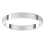 14K White Gold 2.5 mm Flat Band Size 5