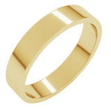 14K Yellow Gold 4 mm Flat Band Size 5