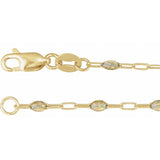 14K Yellow Gold-Filled 1.6 mm Multi-Color Enamel Bead Paperclip-Style 16