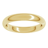 10K Yellow Gold 3.5 mm Comfort-Fit Half Round Band Size 4