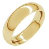 14K Yellow Gold 5.5 mm Comfort-Fit Half Round Band Size 9