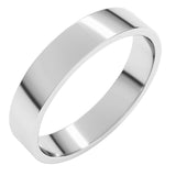 14K White Gold 4.5 mm Flat Band Size 6
