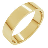 18K Yellow Gold 5.5 mm Flat Band Size 7