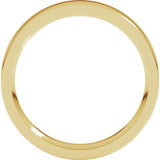 14K Yellow Gold 3.5 mm Comfort-Fit Flat Band Size 6