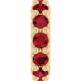 14K Yellow Gold Lab-Grown Ruby Spacer Charm/Pendant
