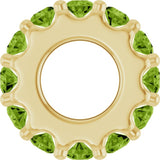 14K Yellow Gold Natural Peridot Spacer Charm/Pendant