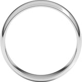 14K White Gold 6 mm Lightweight Half Round Band Size 10
