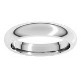 Platinum 4 mm Comfort-Fit Half Round Band Size 8.5