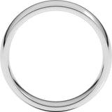 Platinum 6 mm Lightweight Comfort-Fit Half Round Band Size 11.5