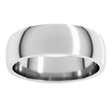 Platinum 6 mm Lightweight Comfort-Fit Half Round Band Size 11.5
