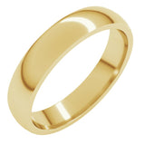 10K Yellow Gold 4 mm Lightweight Comfort-Fit Half Round Band Size 9.5