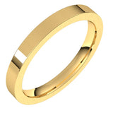 14K Yellow Gold 2.5 mm Comfort-Fit Flat Band Size 5