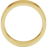 14K Yellow Gold 7 mm Comfort-Fit Flat Band Size 9.5