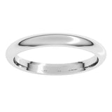 14K White Gold 2.5 mm Comfort-Fit Half Round Band Size 6.5