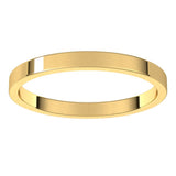 14K Yellow Gold 2 mm Flat Band Size 5