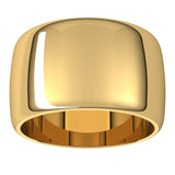 14K Yellow Gold 12 mm Half Round Band Size 7