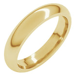10K Yellow Gold 4 mm Comfort-Fit Half Round Band Size 6