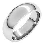 Platinum 6 mm Comfort-Fit Half Round Band Size 11.5