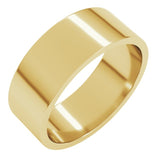 18K Yellow Gold 7 mm Flat Band Size 9.5