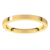 18K Yellow Gold 2 mm Comfort-Fit Flat Band Size 5.5