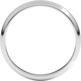 Sterling Silver 3 mm Half Round Band Size 7.5