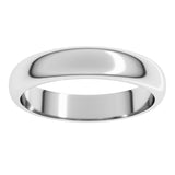 Sterling Silver 4 mm Half Round Band Size 7.5
