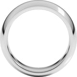 Sterling Silver 8 mm Comfort-Fit Half Round Band Size 10