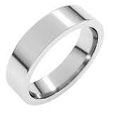 Sterling Silver 5 mm Comfort-Fit Flat Band Size 11
