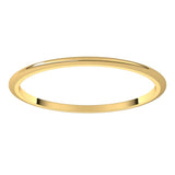 14K Yellow Gold 1 mm Half Round Band Size 7.5