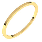 14K Yellow Gold 1 mm Flat Band Size 5