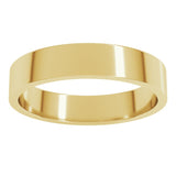 14K Yellow Gold 4 mm Flat Band Size 10