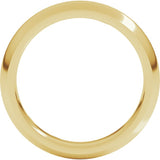 14K Yellow Gold 4 mm Comfort-Fit Half Round Band Size 10