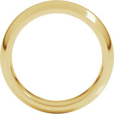 10K Yellow Gold 6 mm Comfort-Fit Half Round Band Size 7